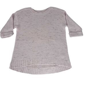 Chico’s Sweater Size 3 or XL Subtle Shine Naomi Pullover Pink Gold
